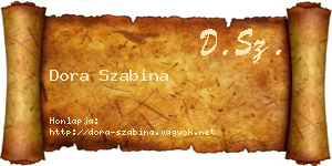 Dora Szabina névjegykártya