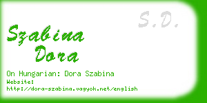 szabina dora business card